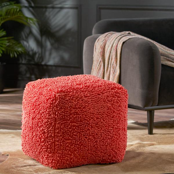 gdf studio Moloney Modern Microfiber Chenille Square Pouf