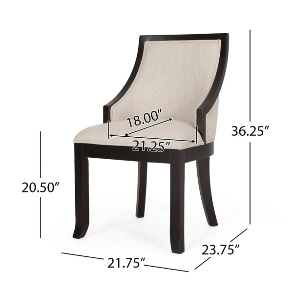 Gdf Studio Monita Contemporary Upholstered Birch Wood Dining Chairs Set Of 2