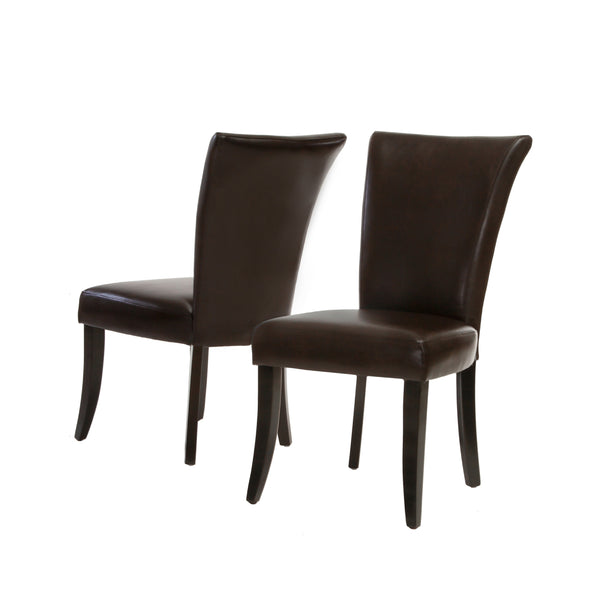 gdf studio Monroe Brown Leather Dining Chairs (Set of 2)
