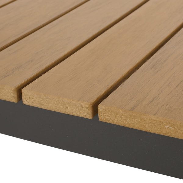 Gdf Studio Mora Outdoor Faux Wood And Aluminum Dining Bench