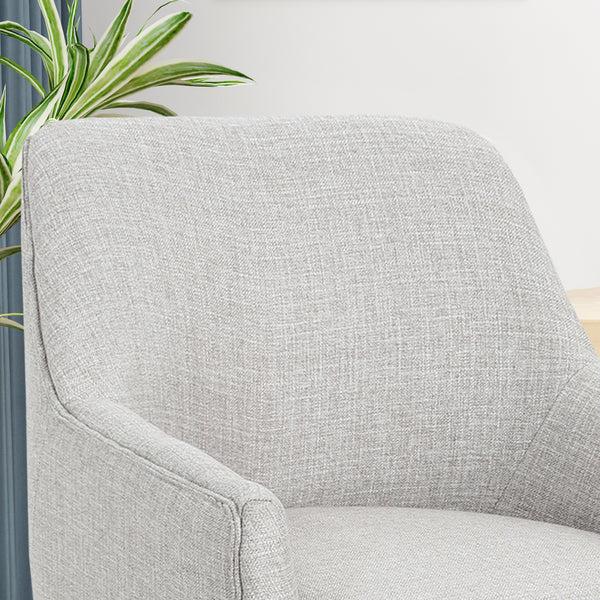 Gdf Studio Morgan Mid Century Modern Fabric Home Office Chair With Chrome Base