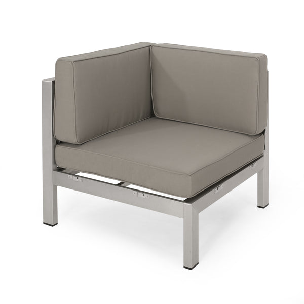 Gdf Studio Morocco Vista Outdoor Modern 5 Seater V-Shaped Sectional Sofa Set