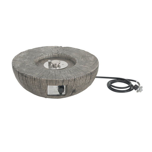 Gdf Studio Morvyn Outdoor Fire Pit & Side Table Set – 30 000 BTU Propane Fire Pit + 16x20" Tank Holder Light Grey