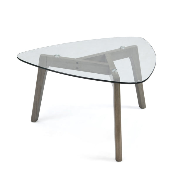 Gdf Studio Mosier Mid-Century Modern Coffee Table With Glass Top