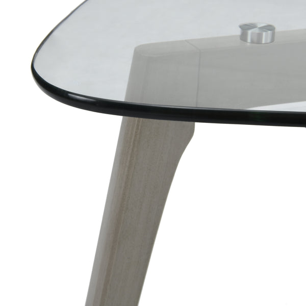 Gdf Studio Mosier Mid-Century Modern Coffee Table With Glass Top
