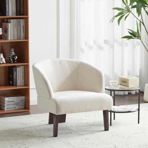 gdf studio ‌Mossly Modern Accent Chair with Round Back & Wooden Legs - Mid-Century Inspired Lounge Chair for Living Room Bedroom