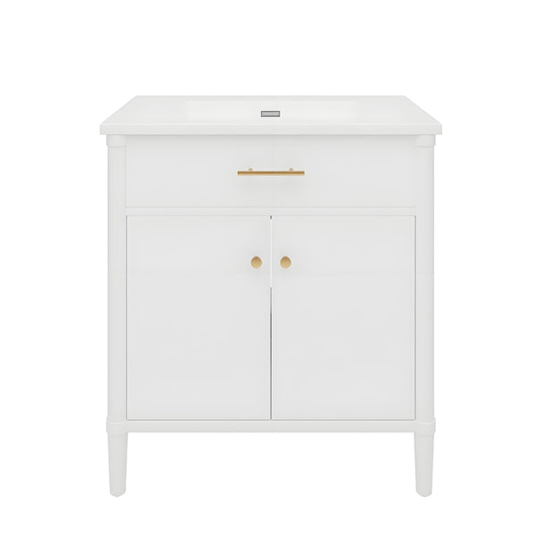 Gdf Studio MuKi 31" Bathroom Vanity With Sink Bathroom Cabinet With Soft Close Doors And Adjustable Shelf