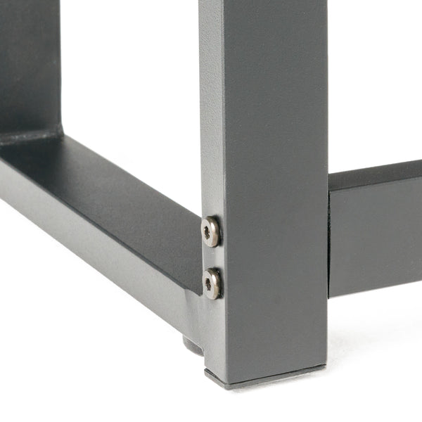 Gdf Studio Mumford Modern Rectangular Black Iron And Glass Computer Desk