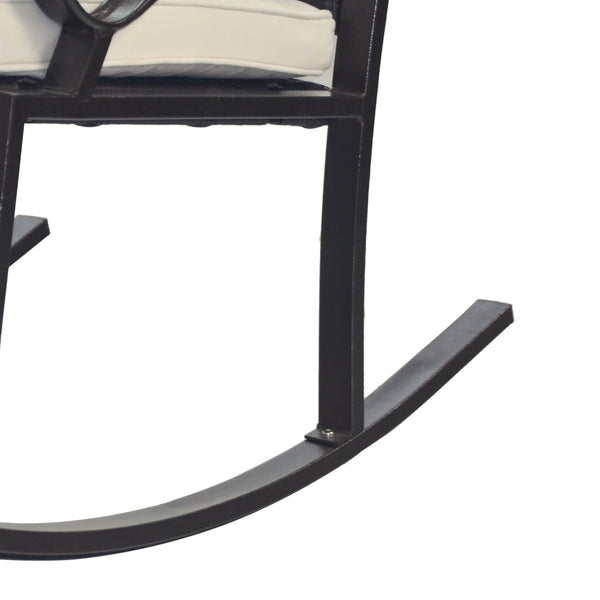 Gdf Studio Muriel Outdoor Wicker Rocking Chair With Cushion