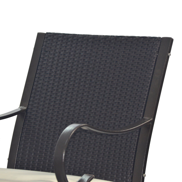Gdf Studio Muriel Outdoor Wicker Rocking Chair With Cushion