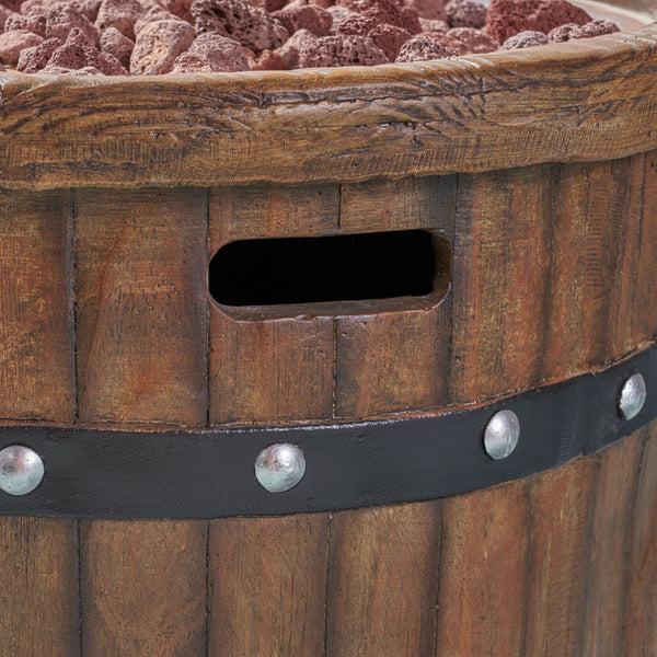 Gdf Studio Muriel Wine Barrel Propane Gas Fire Pit 40K BTU