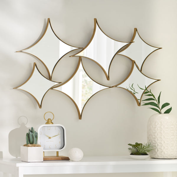 Gdf Studio Murley Modern Glam Star Cluster Wall Mirror
