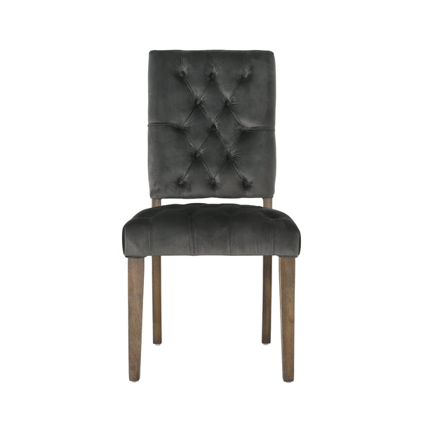 Gdf Studio Myrtle Contemporary Velvet Tufted Dining Chairs (Set Of 2)
