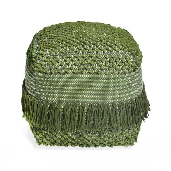 Gdf Studio Naholo Boho Handcrafted Fabric Cube Pouf