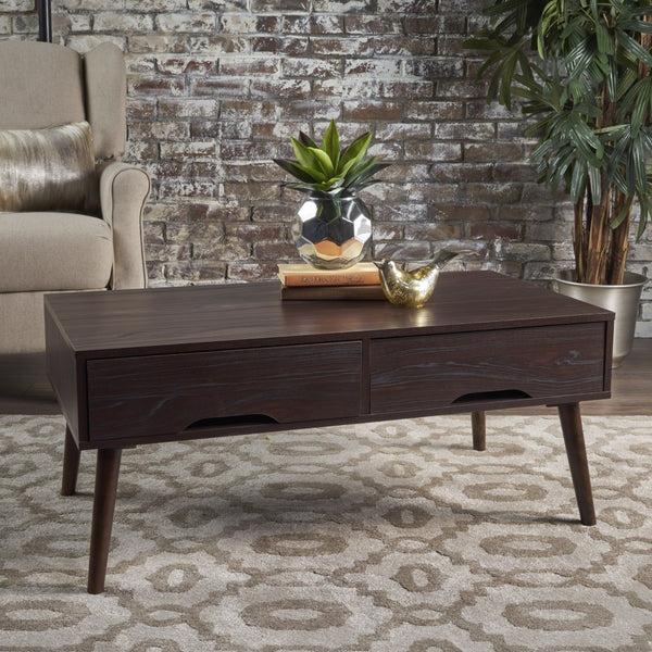 Gdf Studio Naomi Mid Century Modern Finished Fiberboard Coffee Table