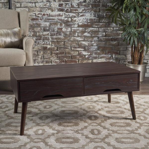 Gdf Studio Naomi Mid Century Modern Finished Fiberboard Coffee Table