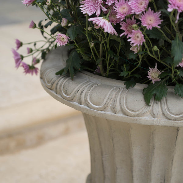 Gdf Studio Napoli Outdoor Roman Antique Green Stone Garden Urn Planter