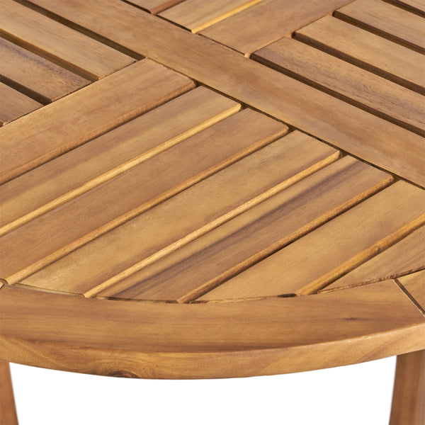 Gdf Studio Navarro Outdoor Acacia Wood Bistro Table Teak