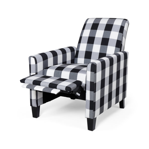 Gdf Studio Nayan Contemporary Fabric Upholstered Push Back Recliner