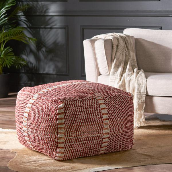 Gdf Studio Naydelin Indoor Boho Water Resistant 26" Rectangular Ottoman Pouf