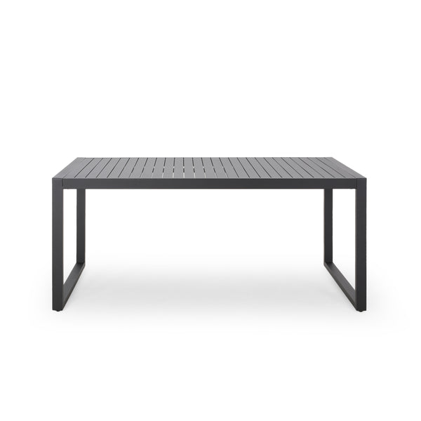 Gdf Studio Nealie Outdoor 6 Seater Aluminum Dining Set
