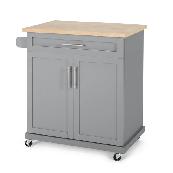 Gdf Studio Negley Contemporary Kitchen Cart With Wheels