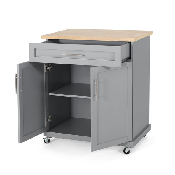 Gdf Studio Negley Contemporary Kitchen Cart With Wheels