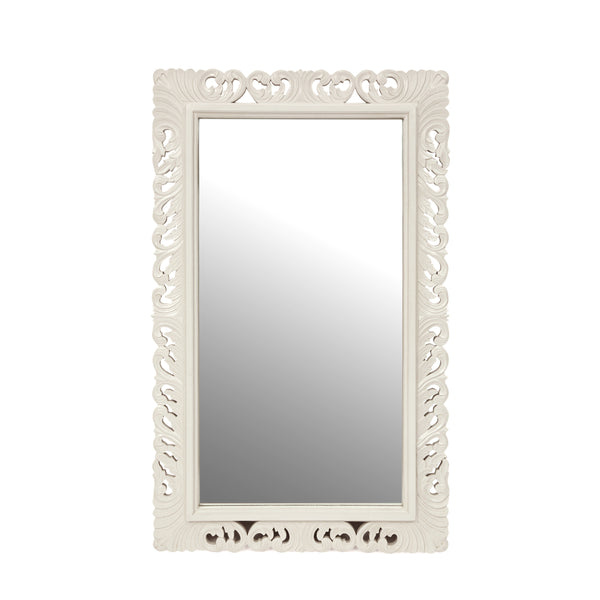 gdf studio Negley Traditional Handcrafted Standing Mirror White