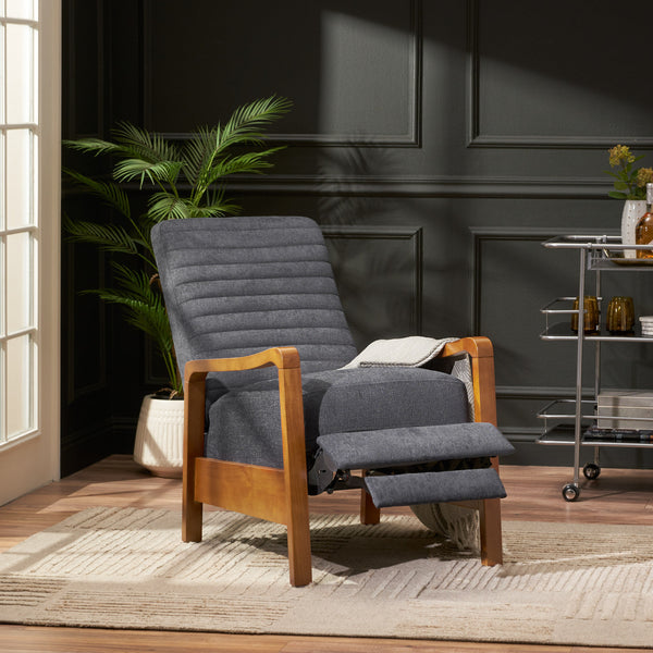 Gdf Studio Neihart Contemporary Fabric Channel Stitch Pushback Recliner