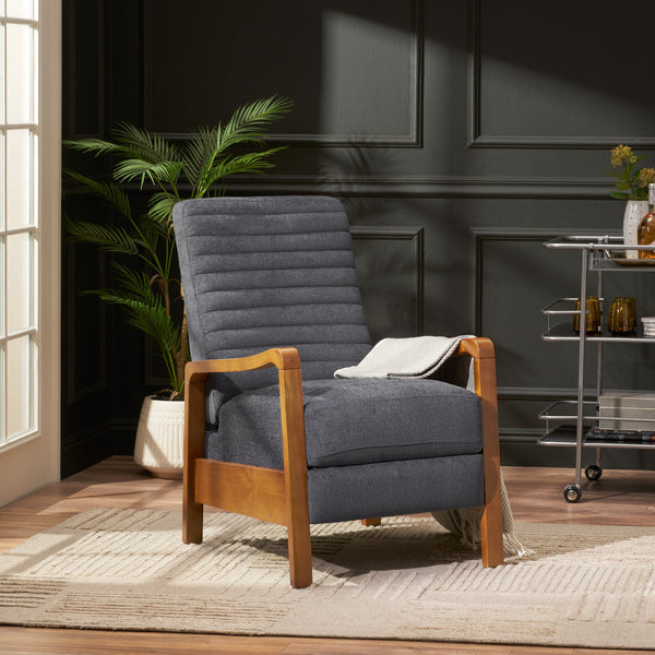 Gdf Studio Neihart Contemporary Fabric Channel Stitch Pushback Recliner