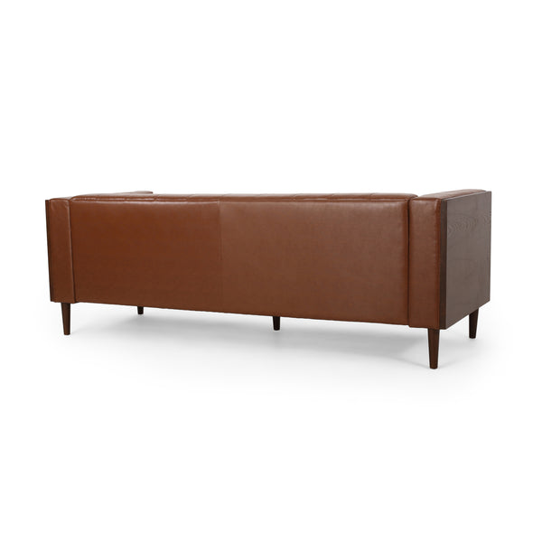 Gdf Studio Neilan Contemporary Tufted Deep Seated Sofa With Accent Pillows