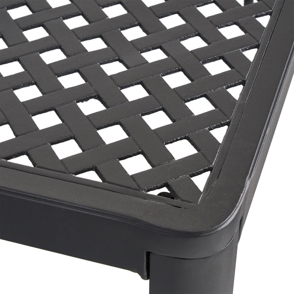 Gdf Studio Nelly Outdoor Aluminum And Wicker 8 Seater Dining Set