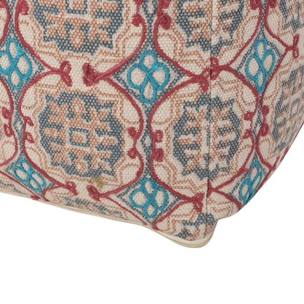 Gdf Studio Newalla Handcrafted Boho Fabric Cube Pouf