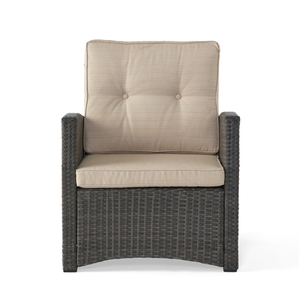 gdf studio Nikki Outdoor Wicker Club Chair with Cushions