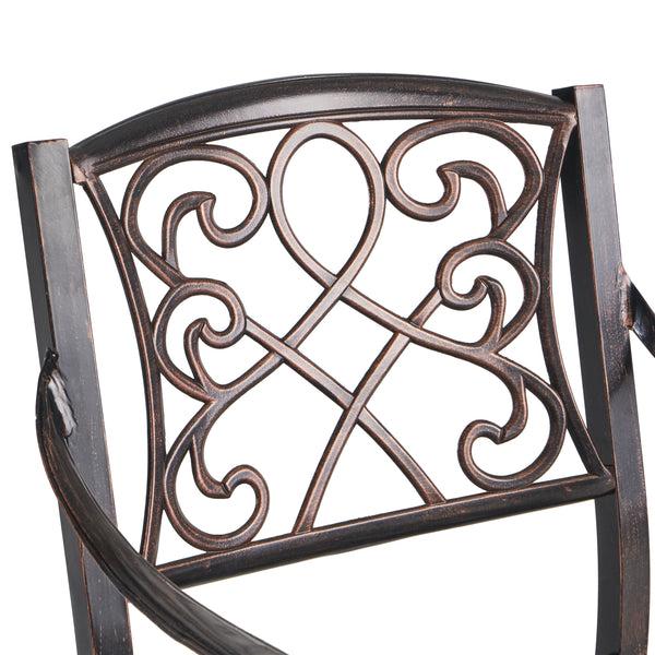 Gdf Studio Nina Outdoor 26.75" Circular 3 Piece Aluminum Bar Height Set