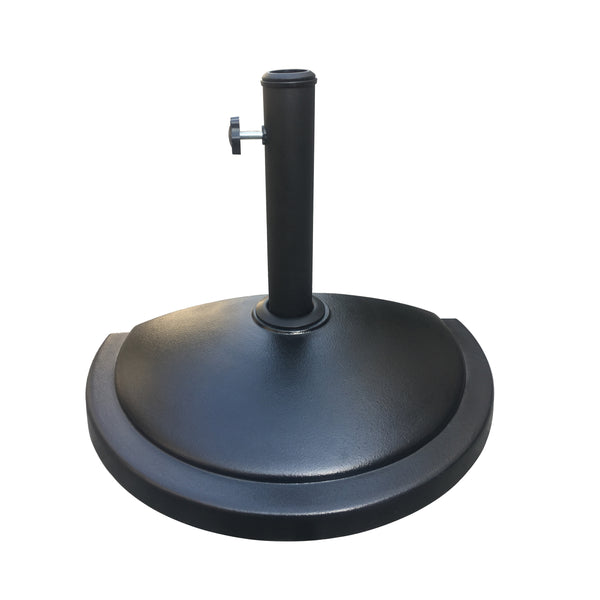 gdf studio Nixon Outdoor 25lb Concrete Half Round Umbrella Base