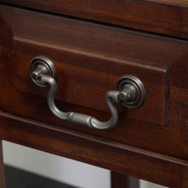 Gdf Studio Noah Brown Mahogany Acacia Wood Accent Table W/ Bottom Drawer