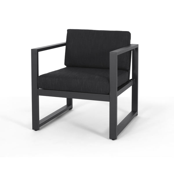 gdf studio Noah Outdoor Aluminum Club Chair with Cushions