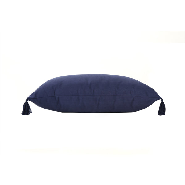 Gdf Studio Noble Traditional Square Fabric Throw Pillow With Tassel Accents