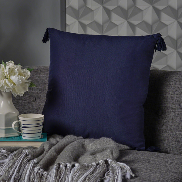 Gdf Studio Noble Traditional Square Fabric Throw Pillow With Tassel Accents
