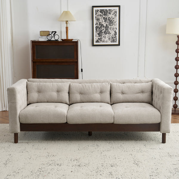 Gdf Studio Noirae Upholstered Sofa Modern 3-seater Sofa Couch With Tufted
