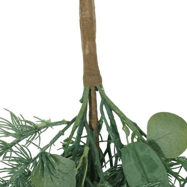 Gdf Studio Nolta 32.5" Eucalyptus And Fir Artificial Teardrop Wreath Green