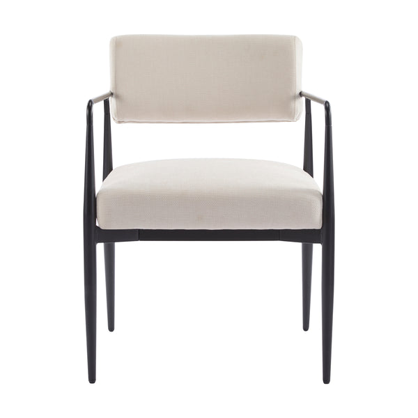 gdf studio Nora Mid-Century Dining Arm Chair with Spring Cushion Upholstered Fabric Seat