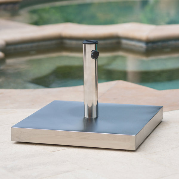 Gdf Studio Norcross 66lbs Stainless Steel Square Umbrella Base