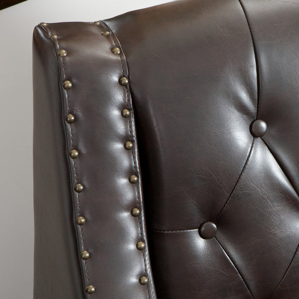 Gdf Studio Nottingham Tufted Brown Leather Club Chair