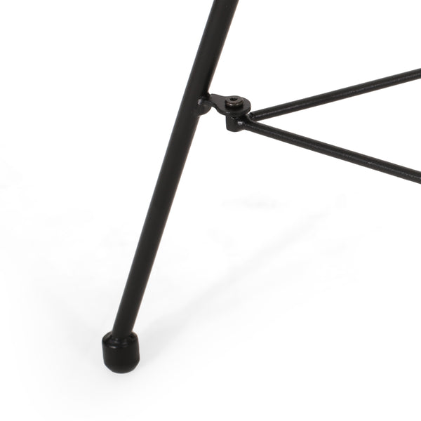 Gdf Studio Novia Outdoor Modern Faux Rattan Side Table With Tempered Glass Top