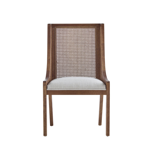 Gdf Studio Noxeo Indoor Rattan Wodd Frame Dining Chair Set Of 2