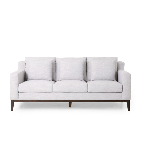 Gdf Studio Noxon Contemporary Fabric 3 Seater Sofa With Accent Pillows
