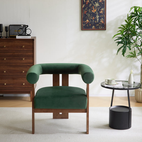 Gdf Studio Nuvira Modern Upholstered Velvet Accent Arm Chair