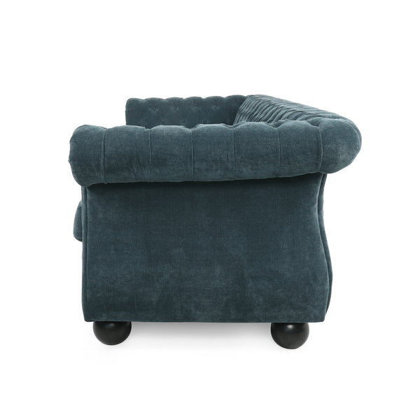 Gdf Studio Nystrom Chesterfield Fabric Tufted 3 Seater Sofa